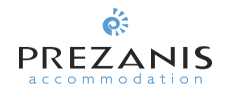 Ο λογότυπος των δωματίων Πρεζάνης στην Κίμωλο